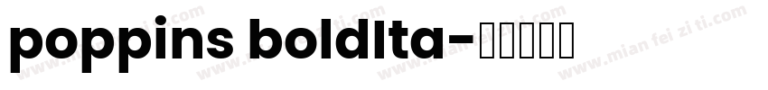 poppins boldIta字体转换